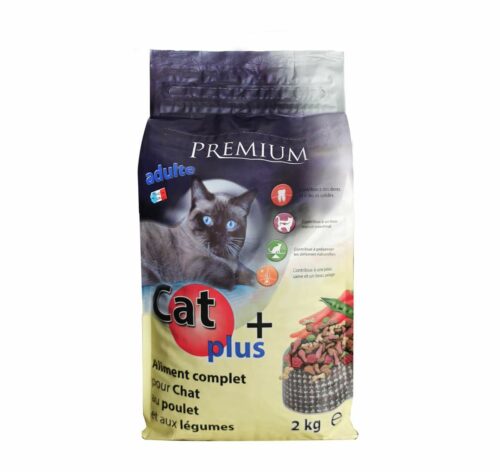 CROQUETTES POULET & LEGUMES 2KG POUR CHAT CAT+