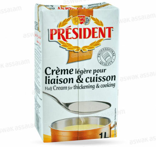 CREME UHT LEGERE POUR LIAISON ET CUISSON 1L PRESIDENT