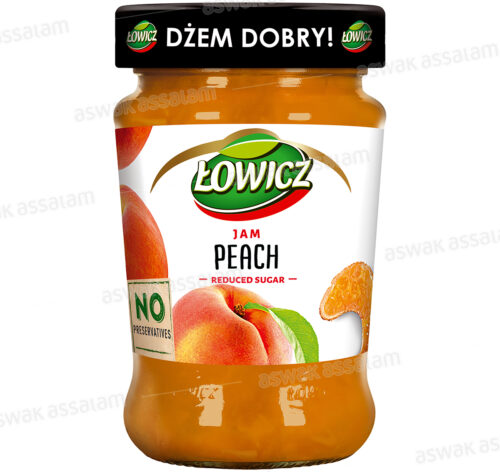 CONFITURE PECHE SUCRE REDUIT 280G LOWICZ