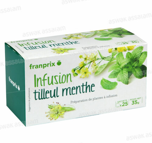 INFUSION TILLEUL MENTHE 25 SACHETS FRANPRIX