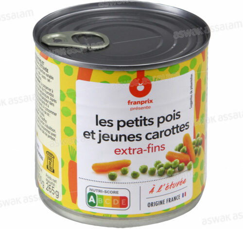 PETITS POIS ET JEUNES CAROTTES EXTRA-FINS 265G FRANPRIX