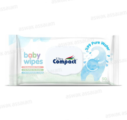 LINGETTES BEBE 99% PURE EAU 50 UNITES ULTRA COMPACT