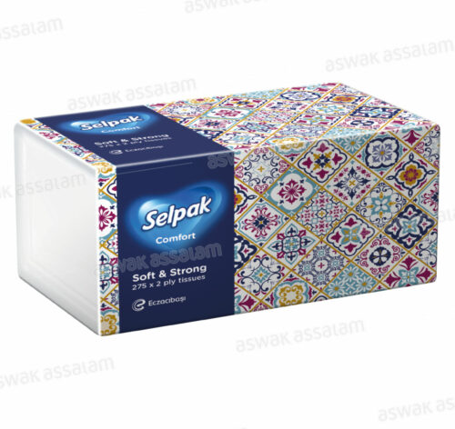 PAPIER MOUCHOIR COMFORT 2 PLIS 550 FEUILLES SELPAK