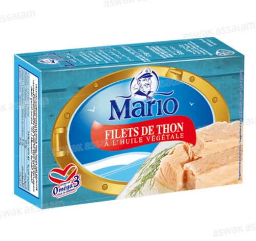 FILETS DE THON A L’HUILE VEGETALE 125G MARIO