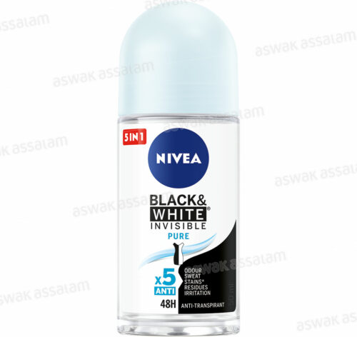 DEODORANT BILLE POUR FEMME BLACK AND WHITE INVISIBLE PURE 50ML NIVEA