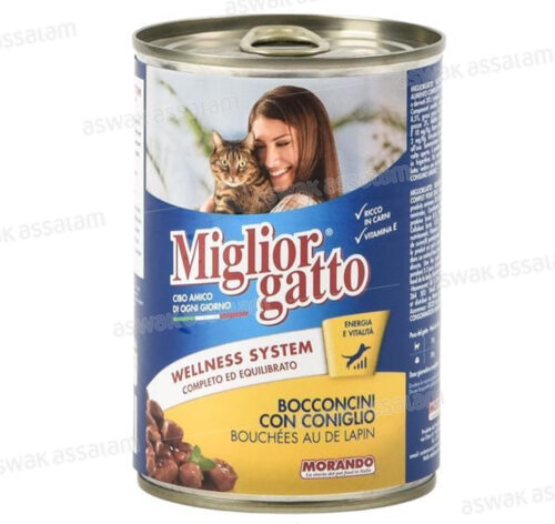 BOUCHEES POUR CHAT AU LAPIN 405G MIGLIOR GATTO MORANDO