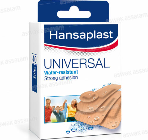 PANSEMENT UNIVERSEL RESISTANT A L’EAU 4 TAILLES 40 UNITES HANSAPLAST