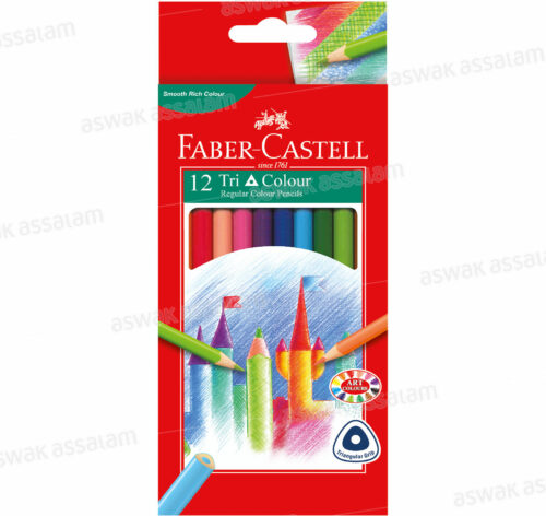 12 CRAYONS DE COULEUR TRI FABER-CASTELL