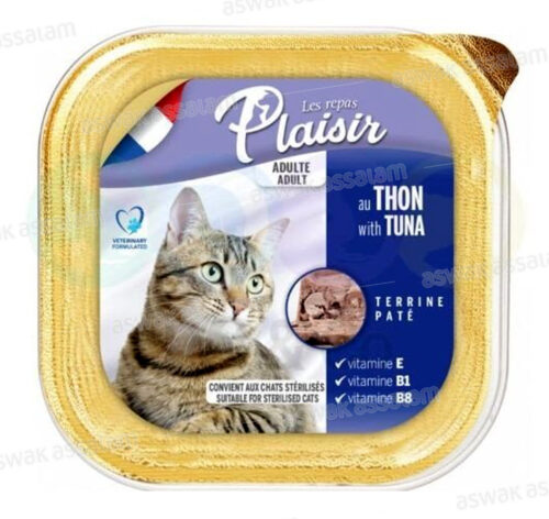 TERRINE PATE POUR CHAT ADULTE AU THON 100G LES REPAS PLAISIR