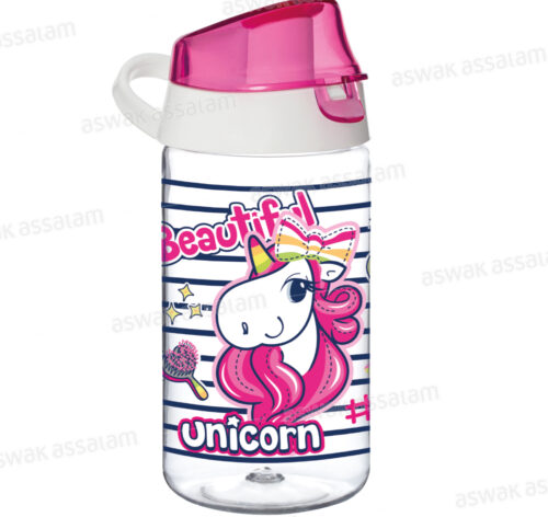 BOUTEILLE A EAU EN PLASTIQUE 520ML LICORNE