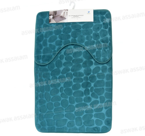 SET DE 2 TAPIS DE BAIN VERTS 60*40CM + 60*90CM