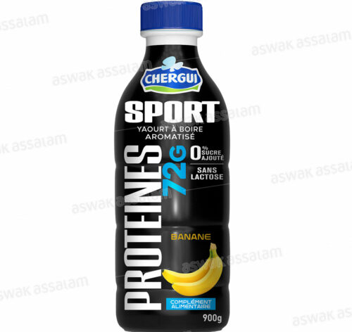 YAOURT A BOIRE PROTEINE BANANE 900ML CHERGUI SPORT