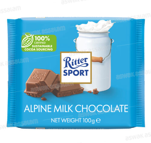 CHOCOLAT AU LAIT DES ALPES 100G RITTER SPORT