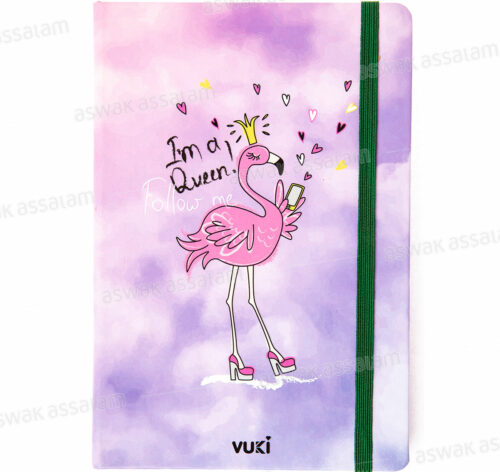 NOTEBOOK MOTIF FLAMINGO 19*13*1,5CM 80 PAGES VUKI